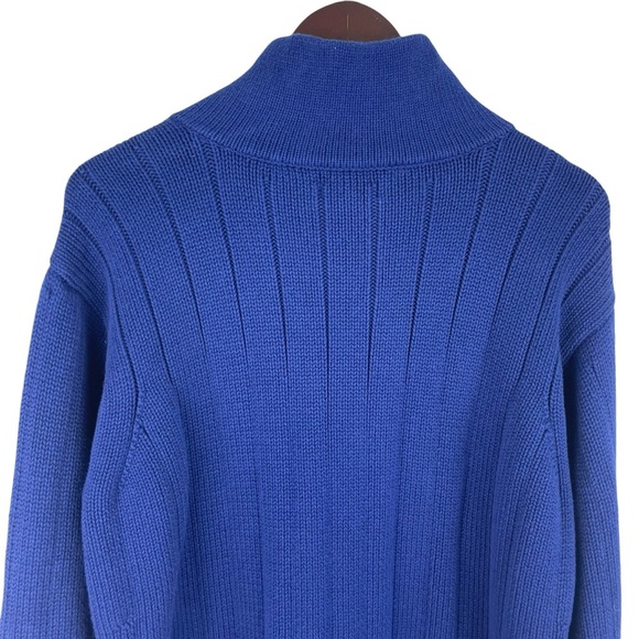 Polo Jeans Co | Blue 1/4 Zip Flag Logo Pullover Sweater - Picture 6 of 9